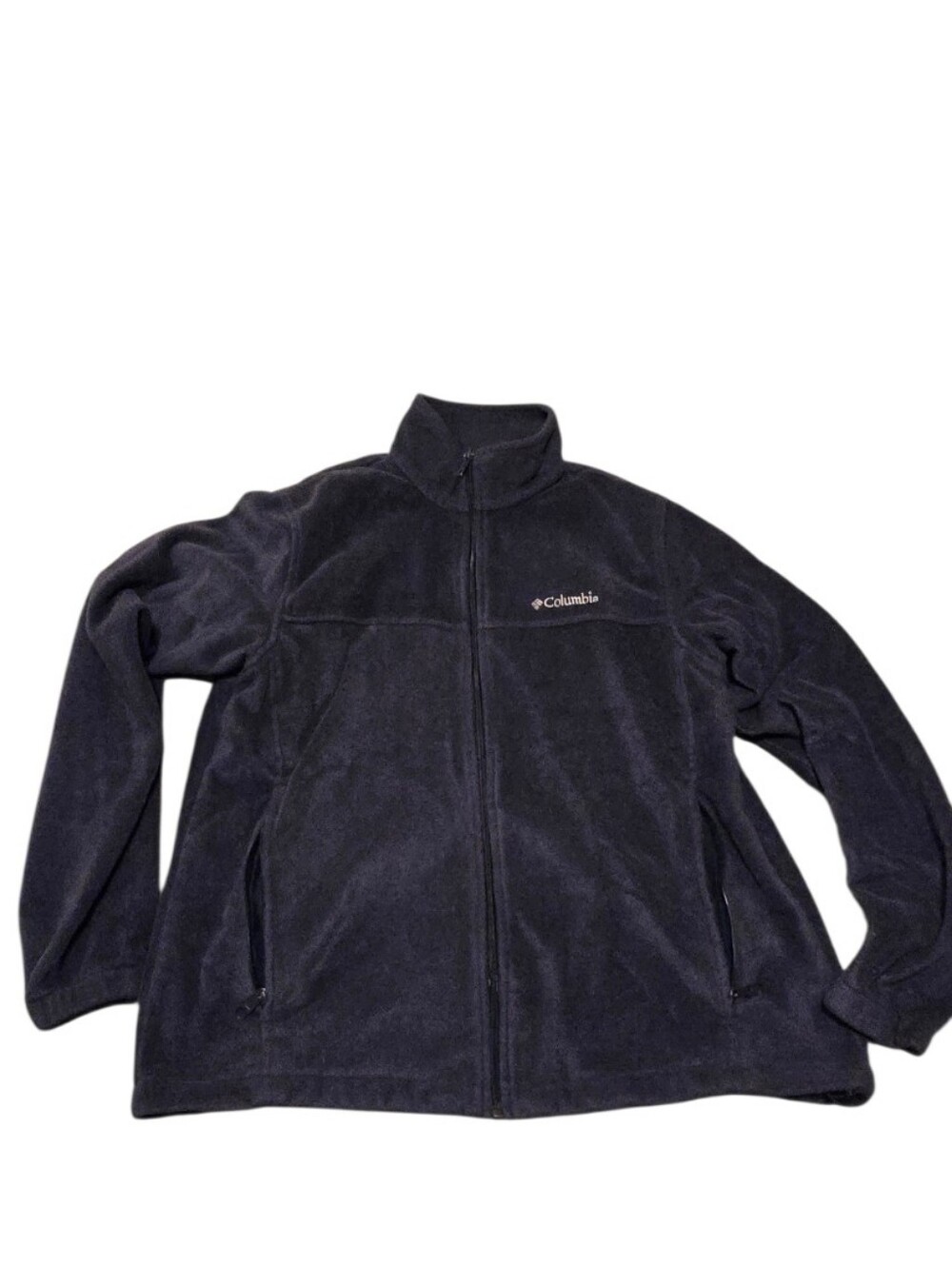 Columbia Navy Blue Full-Zip Fleece Jacket Size XL A30